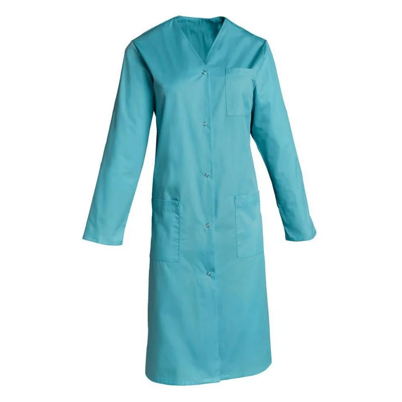 Blouse de travail femme manches longues réglables - SNV LISA 3 / 48-50 Bleu Turquoise