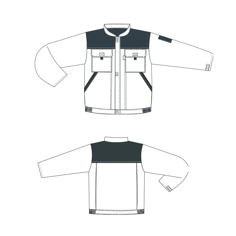 Veste de travail PBV DENIS - 09TYCG2 Vert olive contrasté Noir T4 / Taille XXL