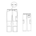 Pantalon de travail avec poches genoux et taille ajustable EVO PBV