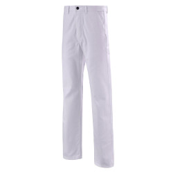 Pantalon de travail blanc 100% coton - CEPOVETT ESSENTIELS