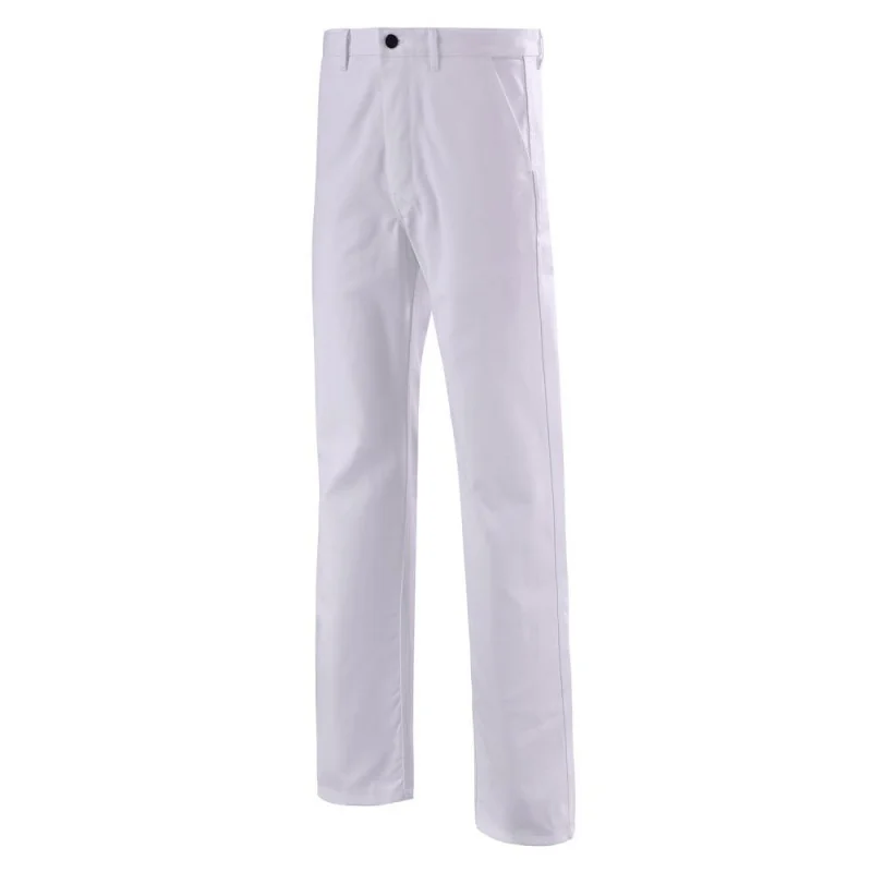 Pantalon de travail blanc 100% coton - CEPOVETT ESSENTIELS 60 Blanc
