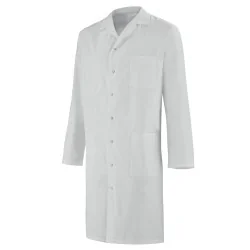 Blouse De Travail Homme Blanche - Taille XL (42), Col Boutonné, Neuve Avec étiquette, Coton Mixte