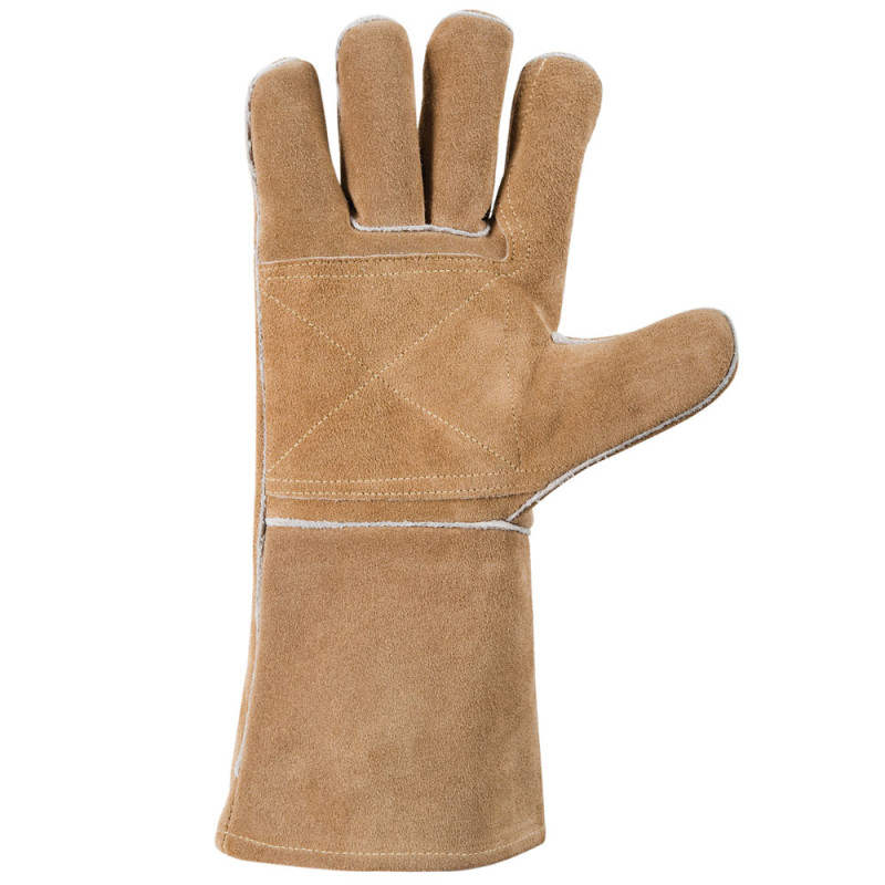 Gants De Travail YESWELDER En Cuir De Vache - Taille M - Paume Renforcée - Idéal Soudage, Jardinage, Bricolage