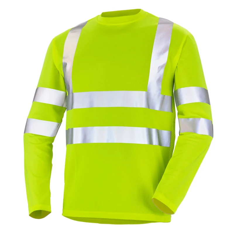 Tee shirt haute visibilité manches longues - CEPOVETT FLUO BASE 2 1 / Taille S Jaune Hivi