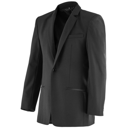 veste de costume homme en matiere stretch noir manteaux et blousons promos