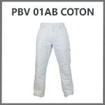 Pantalon blanc professionnel PBV 01AB