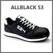 Baskets de sécurité mixtes noires ALL BLACK S3 S24