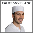 Calot de cuisine Blanc SNV CALSV00400