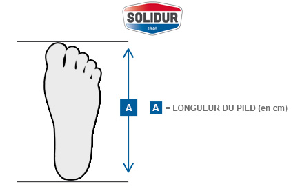 Guide taille Solidur Chaussures