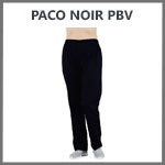 Pantalon médical paco noir PBV