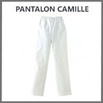Pantalon de travail blanc mixte CAMILLE LAFONT 1LUCTC2