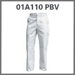 Pantalon de travail blanc 100% coton PBV 01A110
