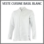 Veste de cuisinier BASIL LAFONT Blanc