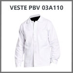 Veste de travail blanc en coton PBV 03A110